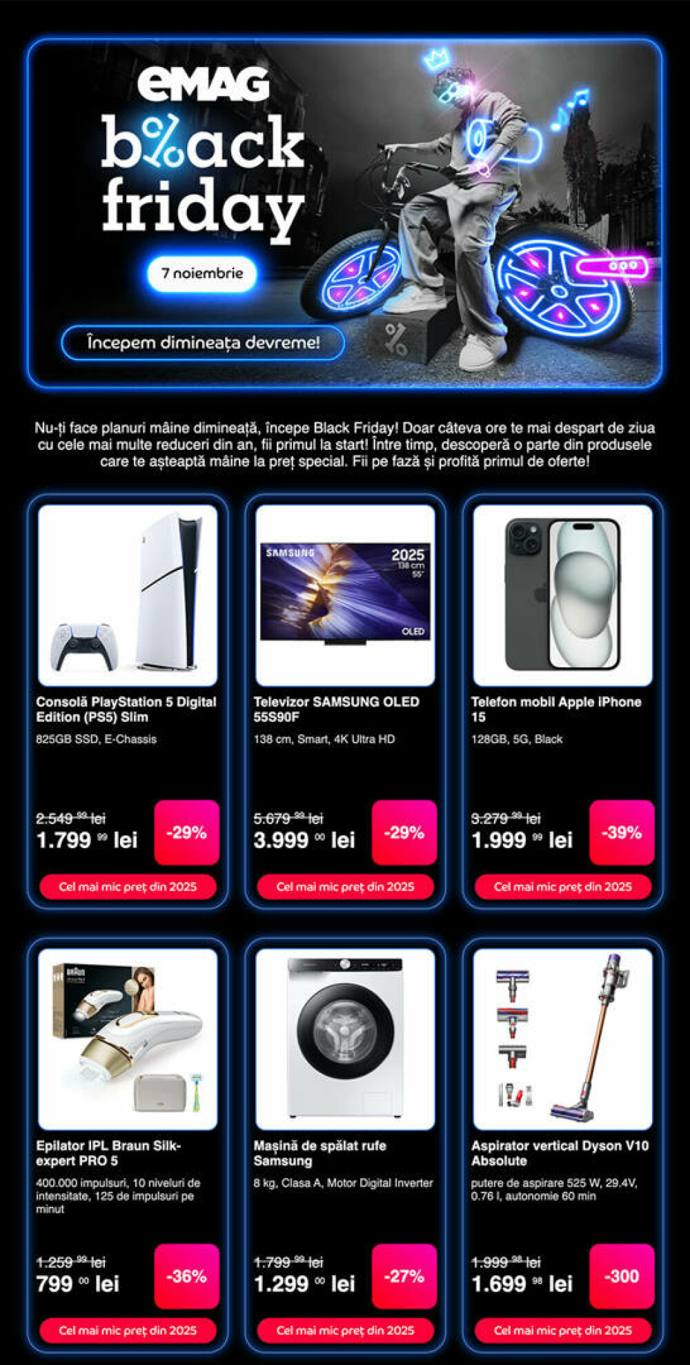 CATALOG eMAG de Black Friday 2025 | Vezi principalele produse care intră la reduceri vineri dimineață - FOTO - Imaginea 22