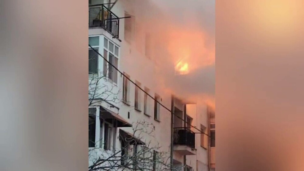 Apartament mistuit de flăcări, într-un bloc din Craiova. Doi câini nu au putut fi salvați. VIDEO - Imaginea 2