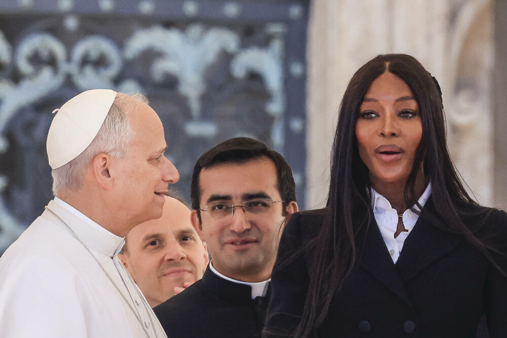 Naomi Campbell s-a întâlnit cu Papa Leon al XIV-lea la Vatican. Ce cadou inedit i-a oferit. GALERIE FOTO - Imaginea 5