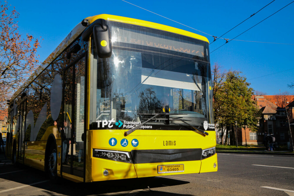 Cum arată noile troleibuze electrice de 352 milioane lei din Timișoara. Au o lungime de 12 metri. GALERIE FOTO - Imaginea 6