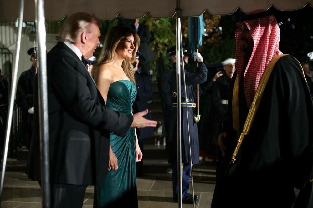 Melania Trump, apariție impresionantă la cina oficială cu prințul moștenitor al Arabiei Saudite. GALERIE FOTO - Imaginea 1