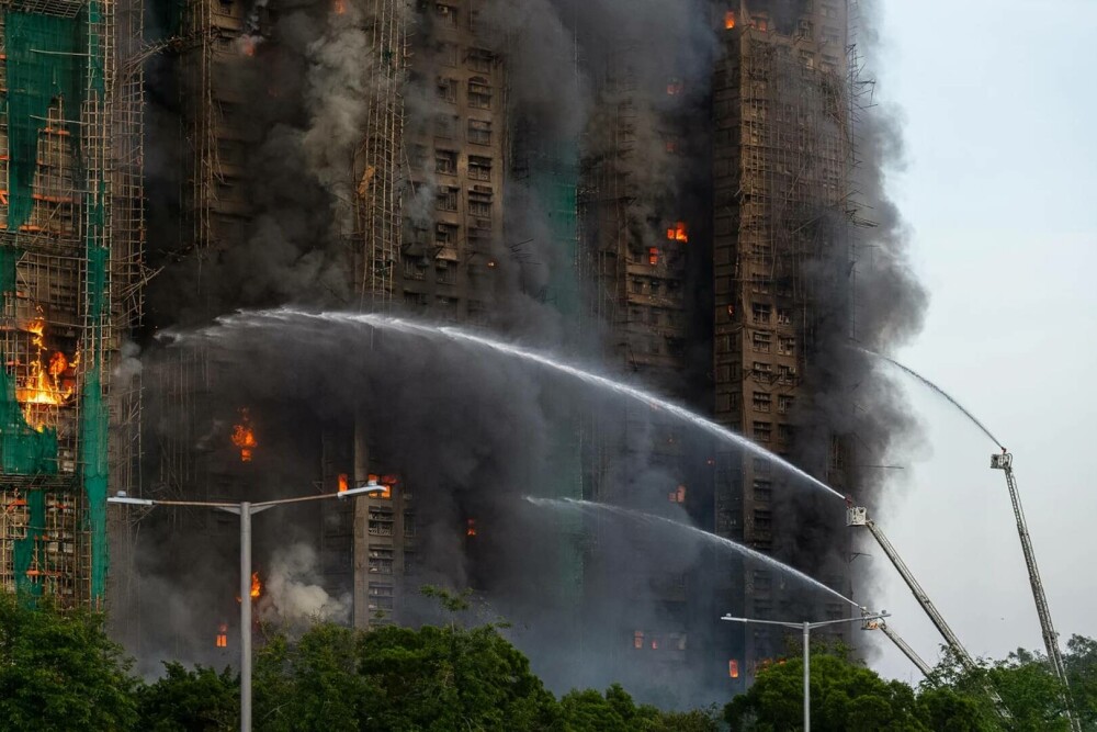 Incendiu puternic la un complex de blocuri turn din Hong Kong. Cel puțin 36 de persoane au murit, iar alte 279, dispărute - Imaginea 1