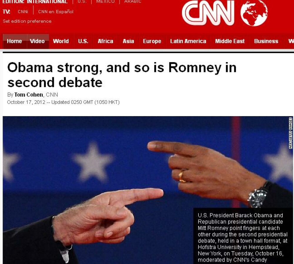 Obama-ofensiv,Romney-evaziv.Cea de-a doua dezbatere pentru Casa Alba,dominata de actualul presedinte - Imaginea 3