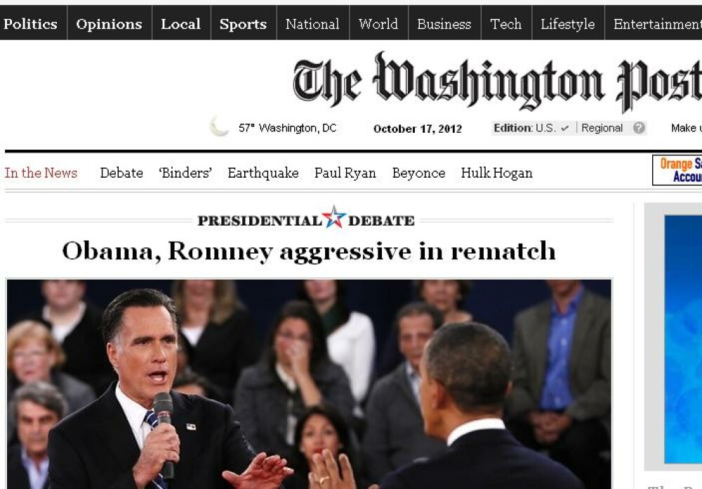 Obama-ofensiv,Romney-evaziv.Cea de-a doua dezbatere pentru Casa Alba,dominata de actualul presedinte - Imaginea 4