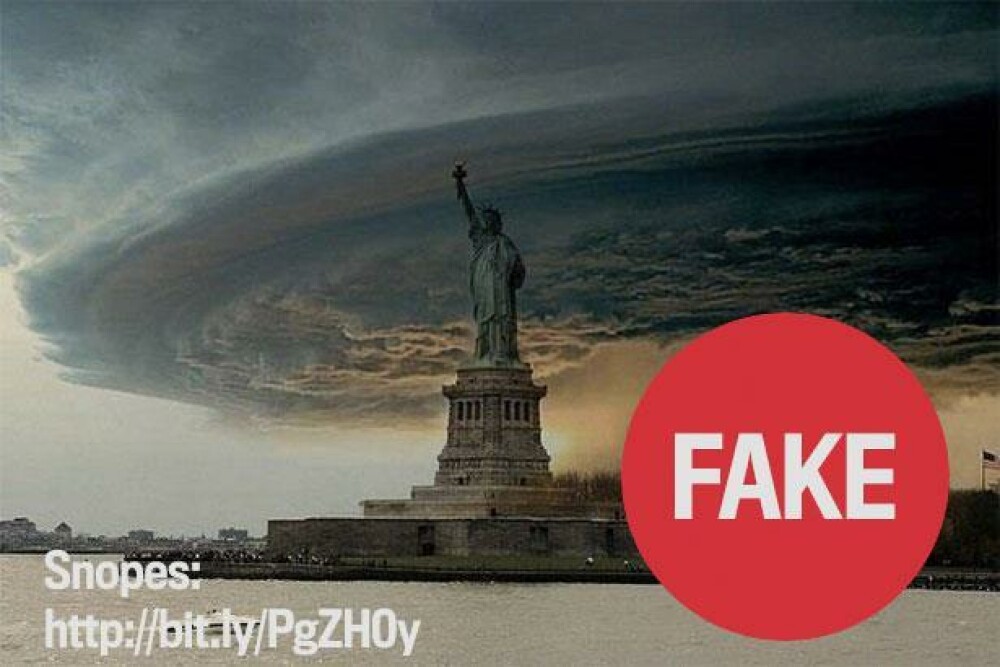 Imaginile false cu uraganul Sandy din New York care au 