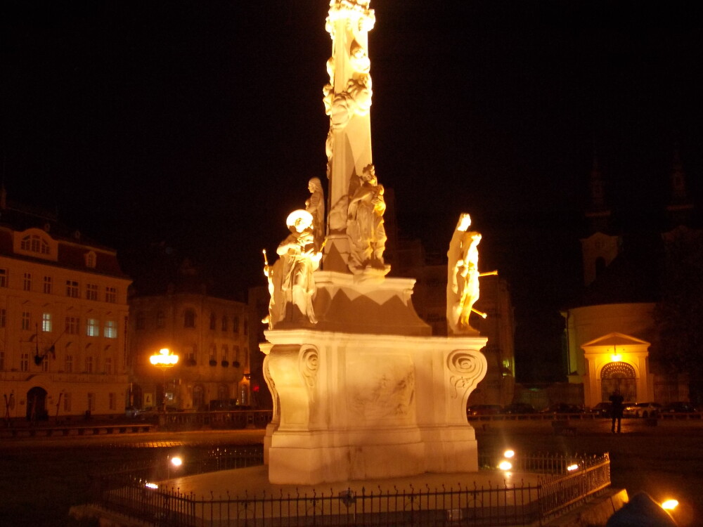 Monumentul Ciumei din Piata Unirii este iluminat artistic din aceasta seara. Vezi galerie foto - Imaginea 5