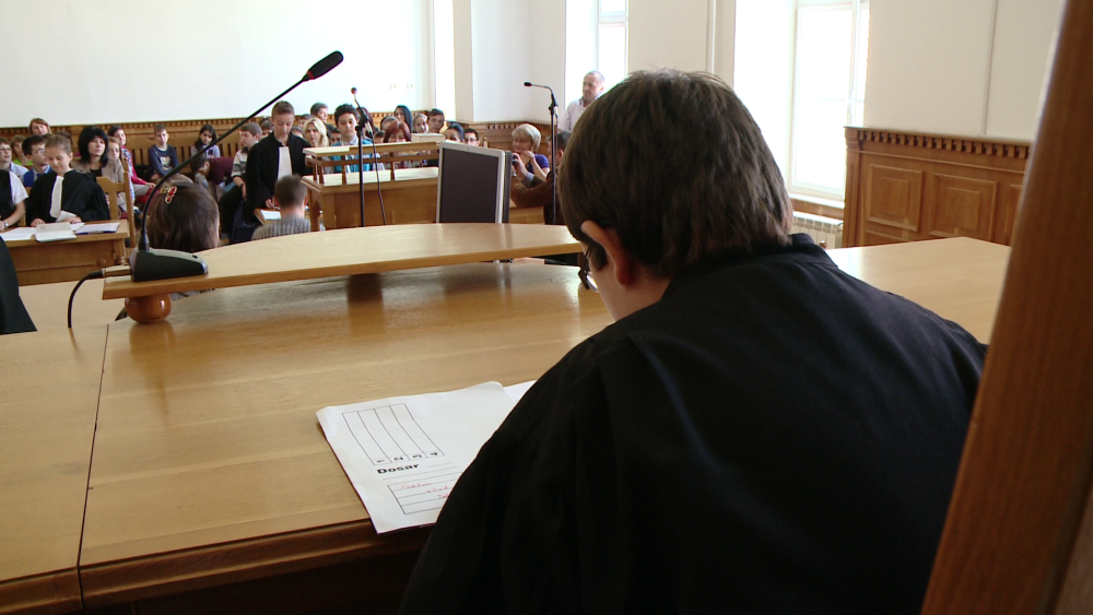 FOTO.Elevii claselor a V-a au simulat un proces la Curtea de Apel Timisoara,de Ziua Justitiei Civile - Imaginea 8