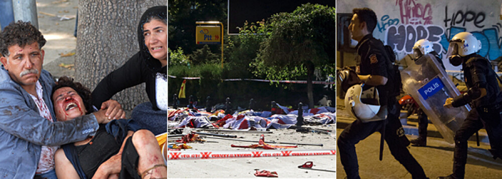 Cel putin 95 de morti si sute de raniti dupa atacurile cu bomba din Ankara. Opozitia turca: 