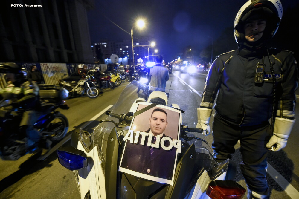 Aproximativ 500 de motociclisti s-au adunat intr-un mars al tacerii, in memoria politistului mort. Oamenii vor raspunsuri - Imaginea 4