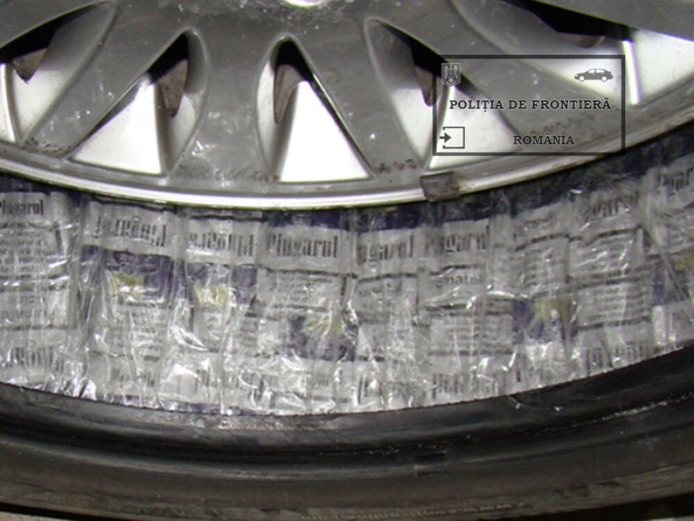 Ce au descoperit politistii in pneurile unui autoturism. Soferul masinii a primit o amenda uriasa - Imaginea 1