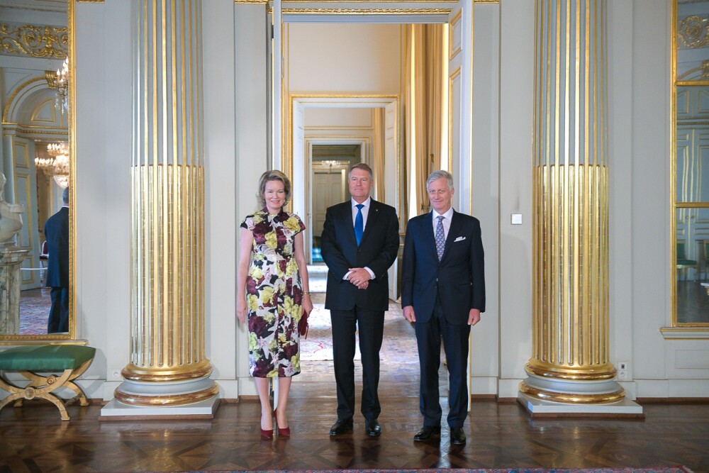 Klaus Iohannis a fost primit la Palatul Regal din Bruxelles de regele Philippe - Imaginea 1