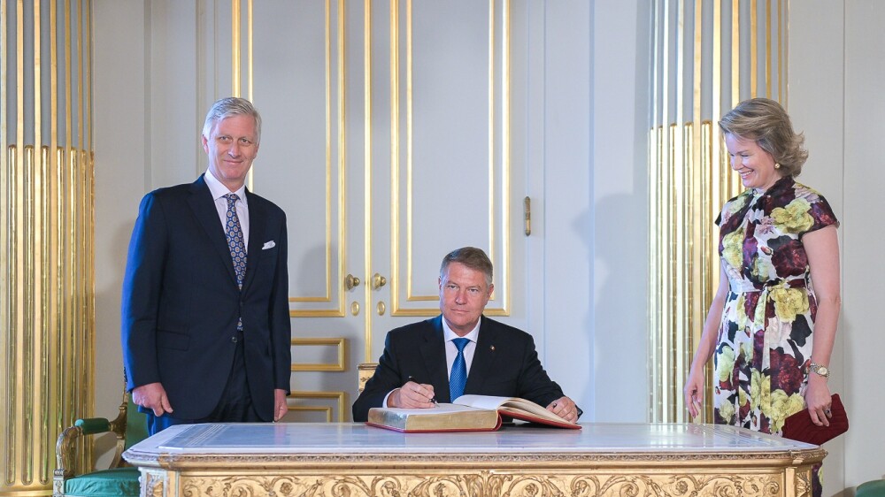 Klaus Iohannis a fost primit la Palatul Regal din Bruxelles de regele Philippe - Imaginea 4