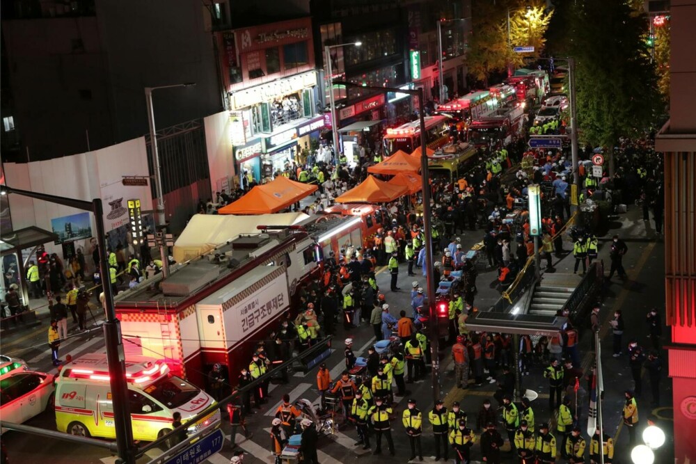 Momentul în care are loc busculada de la petrecerea de Halloween, în Seul. Peste 150 de persoane au murit VIDEO - Imaginea 13