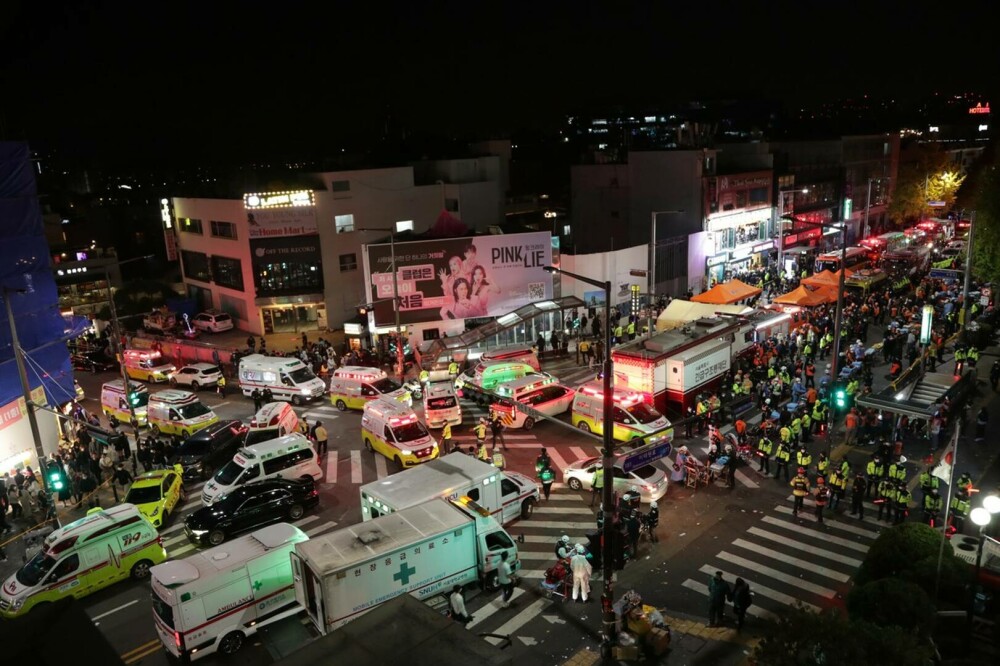 Momentul în care are loc busculada de la petrecerea de Halloween, în Seul. Peste 150 de persoane au murit VIDEO - Imaginea 14