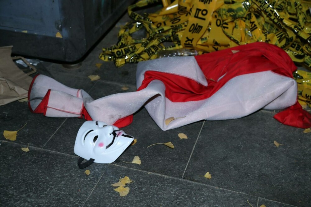 Momentul în care are loc busculada de la petrecerea de Halloween, în Seul. Peste 150 de persoane au murit VIDEO - Imaginea 15