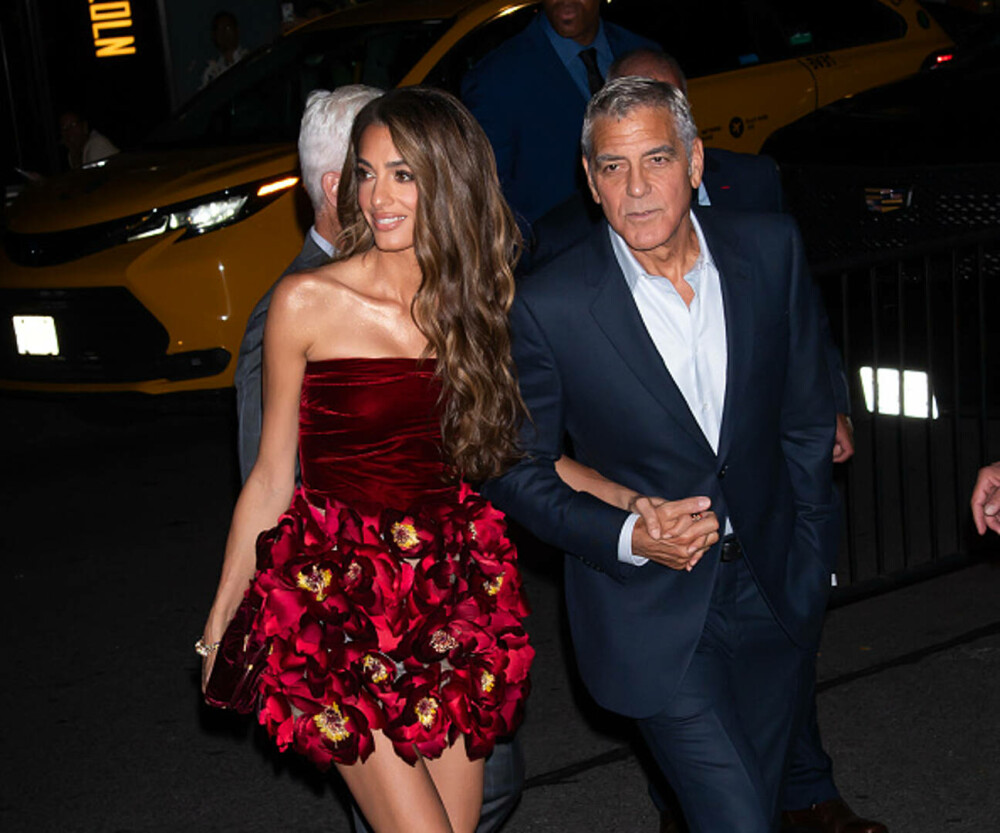 Amal și George Clooney, apariție spectaculoasă la Festivalul de Film de la New York. Cei doi au atras toate privirile. FOTO - Imaginea 4
