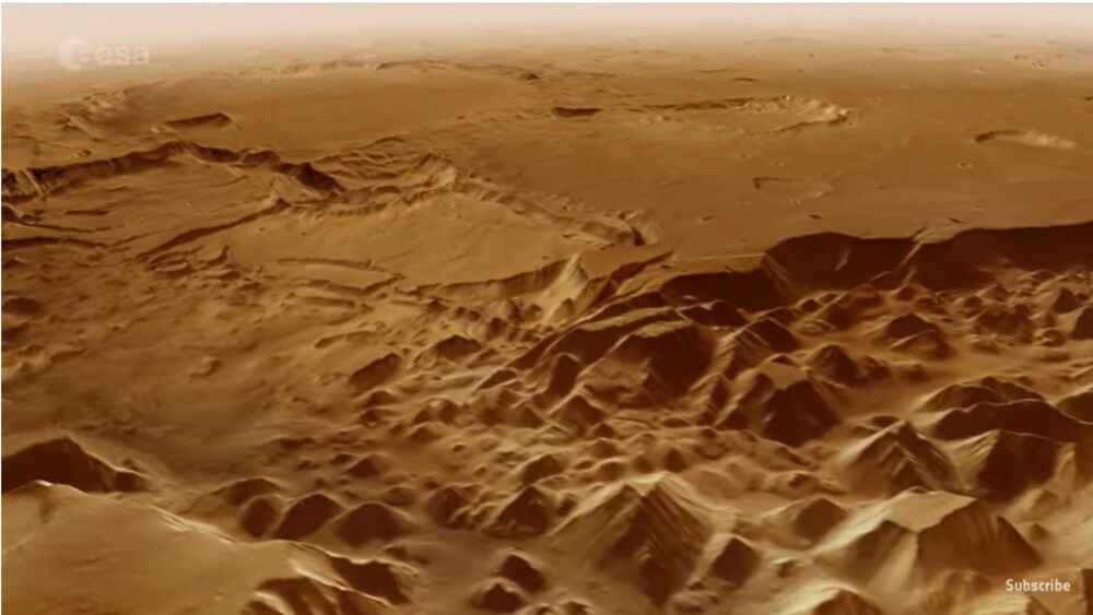 Imagini uimitoare cu un gigantic labirint de pe Marte. ”Cu miliarde de ani în urmă, apa a curs prin acest canal” | VIDEO - Imaginea 14