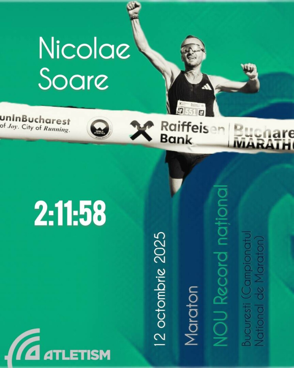 Recordul național la maraton, doborât după aproape jumătate de secol. Ce timp a reușit atletul Nicolae Soare - Imaginea 4