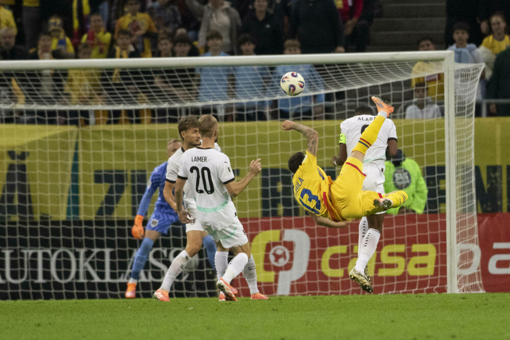România-Austria, 1-0. ”Tricolorii” înscriu la ultima fază a meciului și păstrează speranța pentru Cupa Mondială din 2026 - Imaginea 2