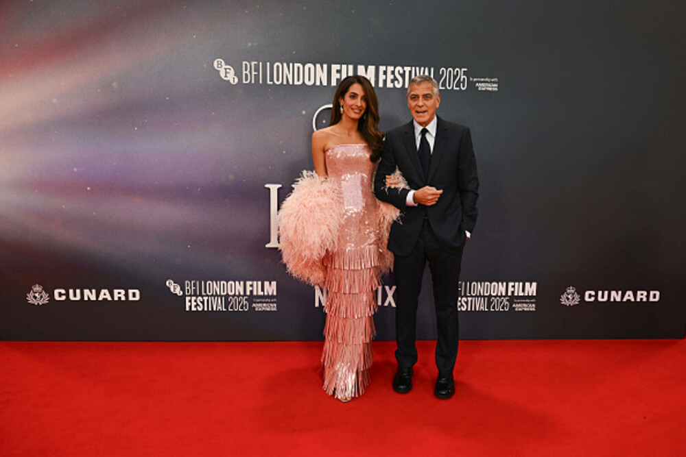 Amal și George Clooney au făcut senzație pe covorul roșu la Londra. Cuplul a atras toate privirile. GALERIE FOTO - Imaginea 8