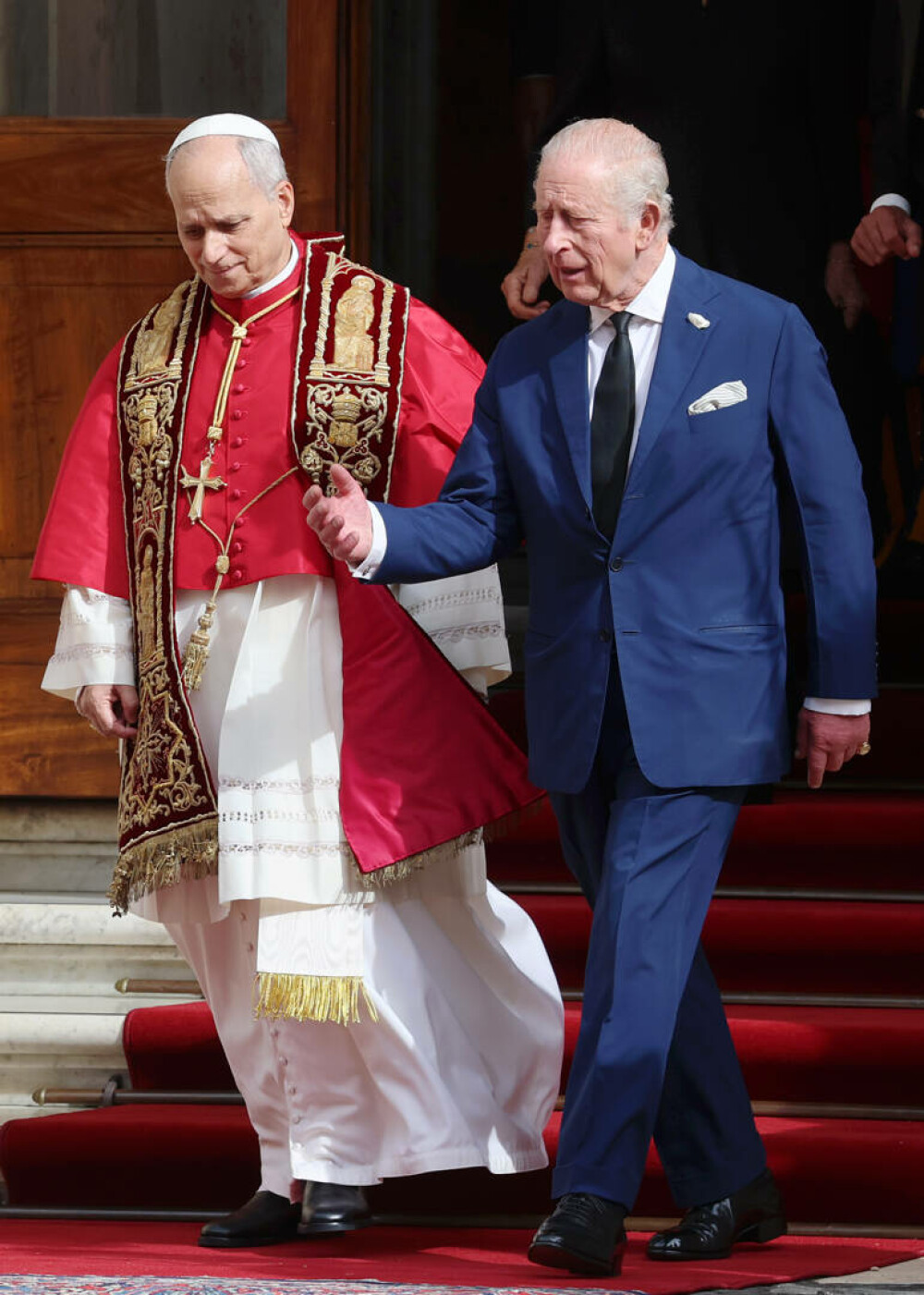 Imagini istorice din Capela Sixtină. Regele Charles și Papa Leon s-au rugat împreună pentru prima dată - Imaginea 21