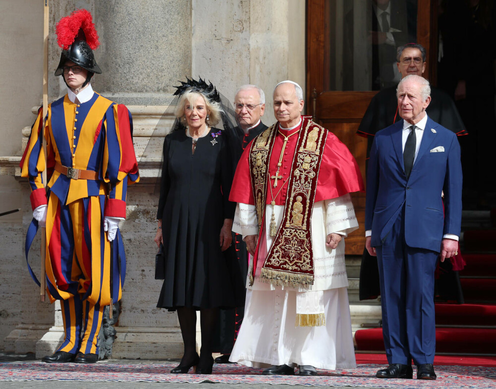 Imagini istorice din Capela Sixtină. Regele Charles și Papa Leon s-au rugat împreună pentru prima dată - Imaginea 22