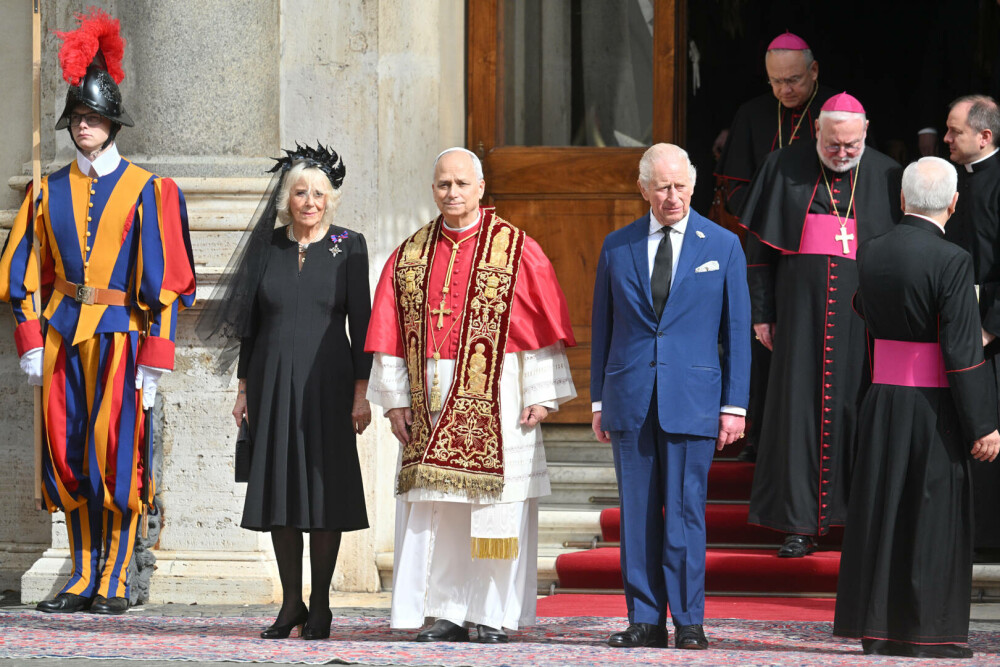 Imagini istorice din Capela Sixtină. Regele Charles și Papa Leon s-au rugat împreună pentru prima dată - Imaginea 25