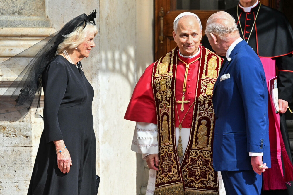 Imagini istorice din Capela Sixtină. Regele Charles și Papa Leon s-au rugat împreună pentru prima dată - Imaginea 29