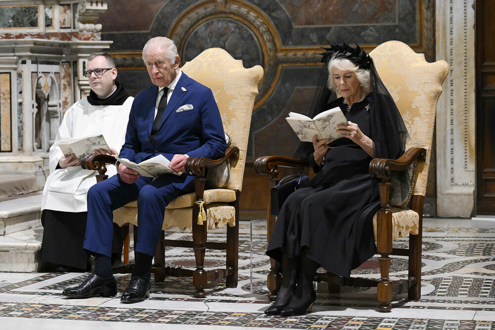 Imagini istorice din Capela Sixtină. Regele Charles și Papa Leon s-au rugat împreună pentru prima dată - Imaginea 32