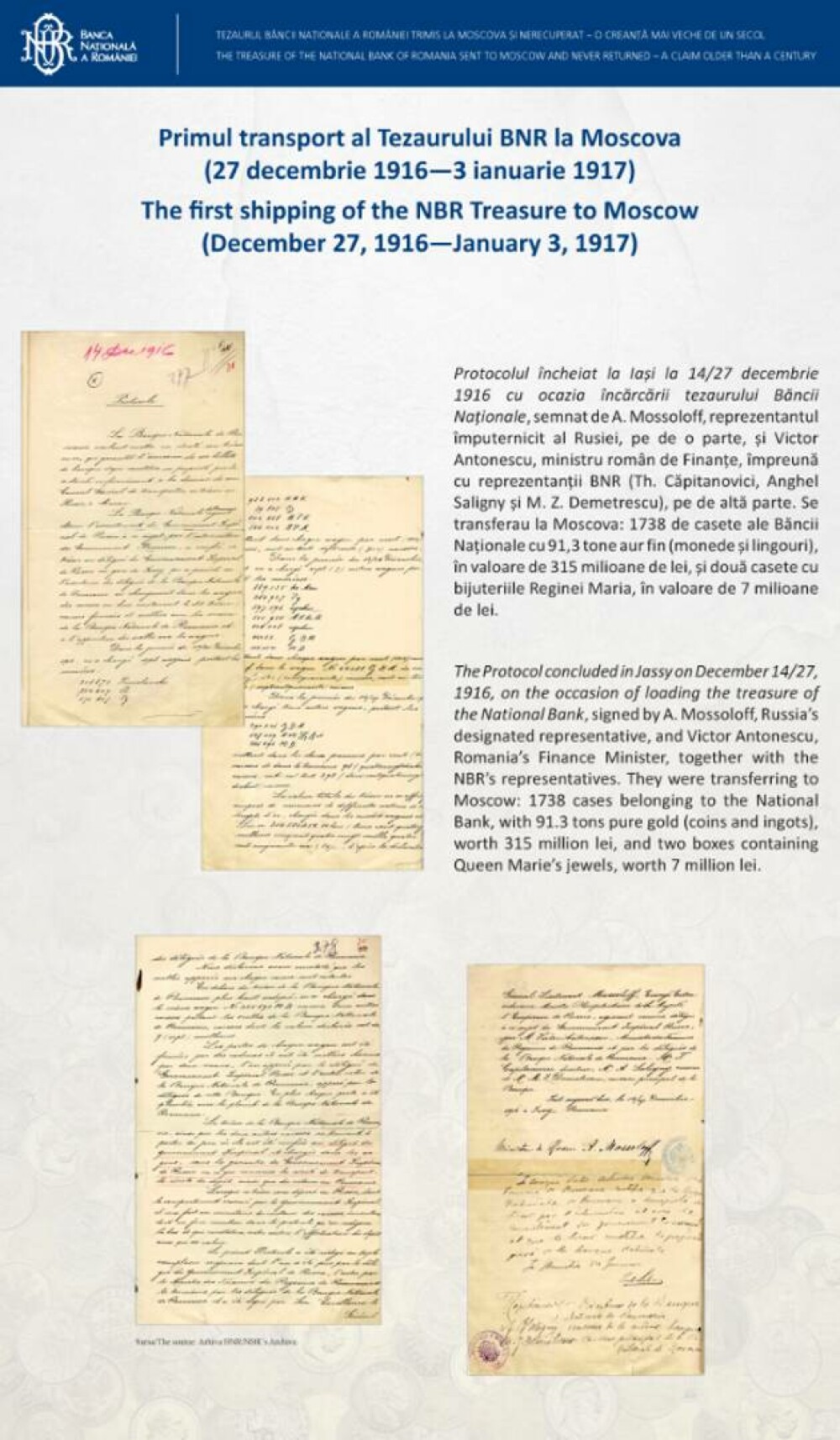 Cum arată Tezaurul României de la Moscova, pe care Rusia nu vrea să îl returneze. Documente publicate de BNR. FOTO - Imaginea 13