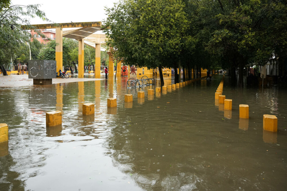 Inundații periculoase în Spania. Apa a pătruns în autobuze și într-un spital din Sevilla. FOTO - Imaginea 11