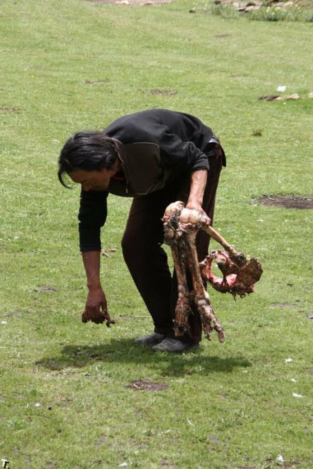 IMAGINI SOCANTE! Ritual barbar in Tibet: mancat de vulturi dupa moarte! - Imaginea 17