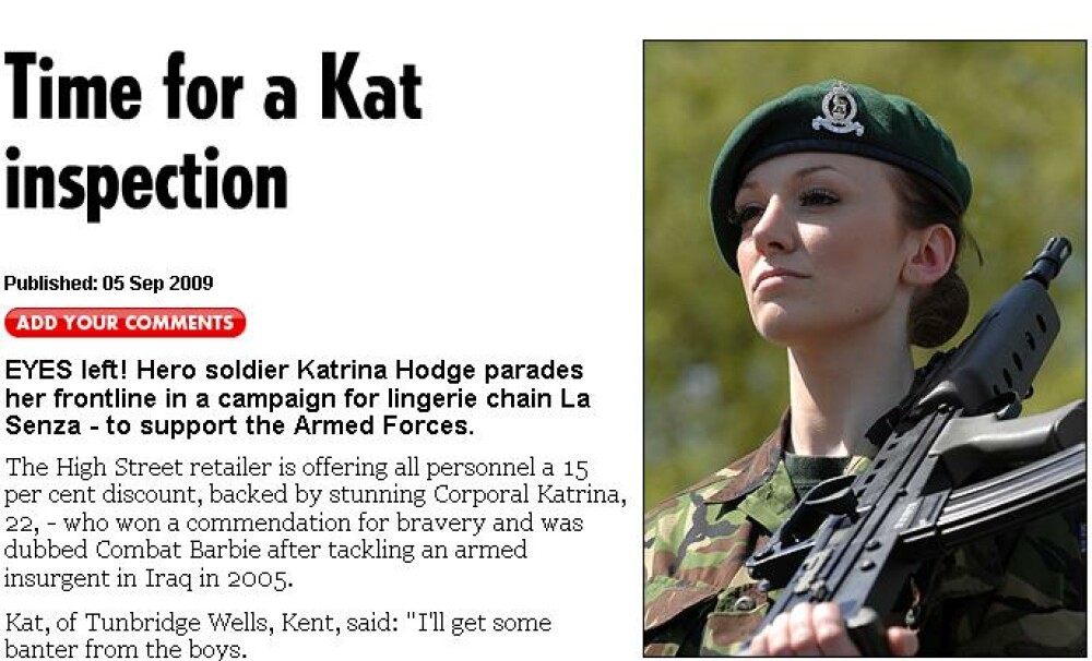 Caporal Katrina, hainele jos! Soldatii englezi au nevoie de lenjerie intima - Imaginea 1