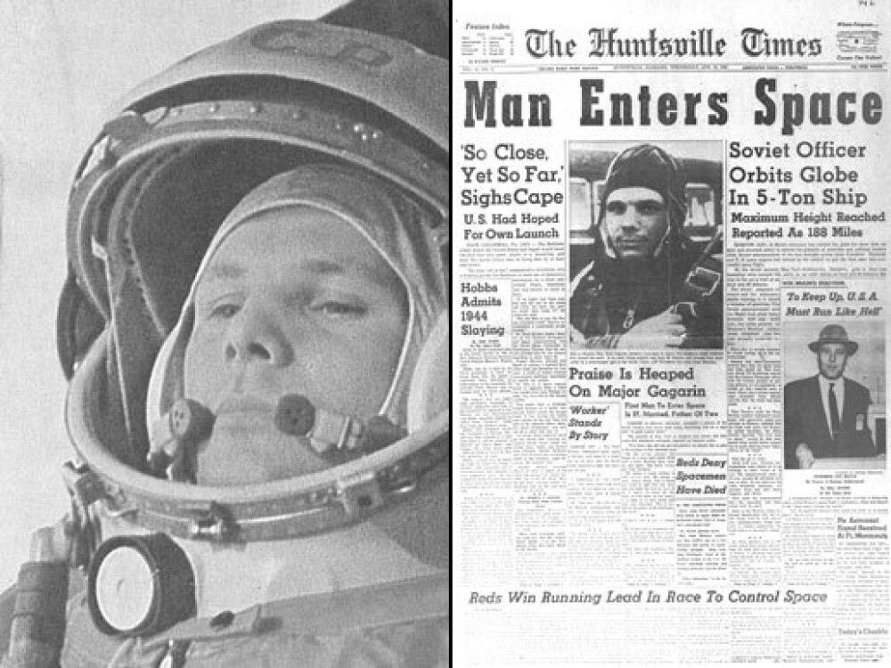 Yuri Gagarin, primul om care s-a aventurat dincolo de 