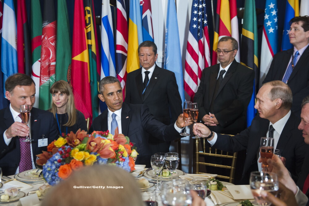 Cei mai puternici conducatori ai lumii, fata in fata. O fotografie cu Obama si Putin 