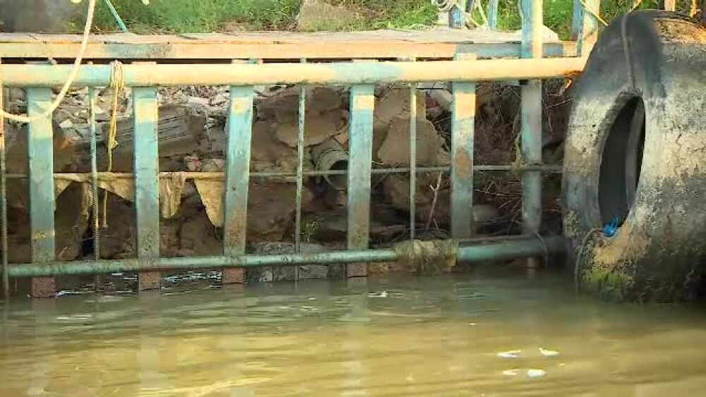 Canalizare care se varsă în Dunăre