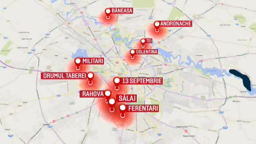 Harta cartierelor afectate