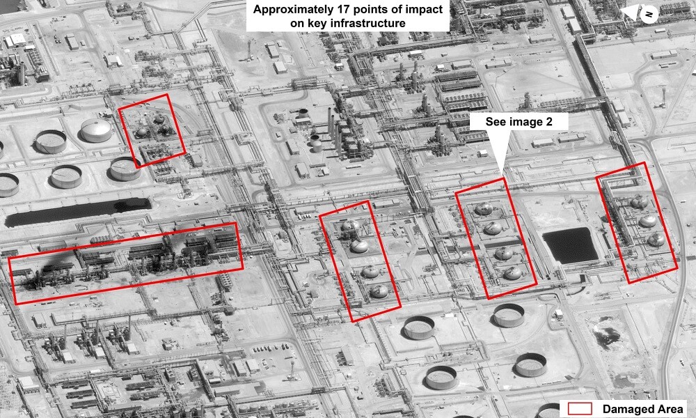 Primele imagini din satelit cu dezastrul provocat de atacul cu drone în Arabia Saudită - Imaginea 2