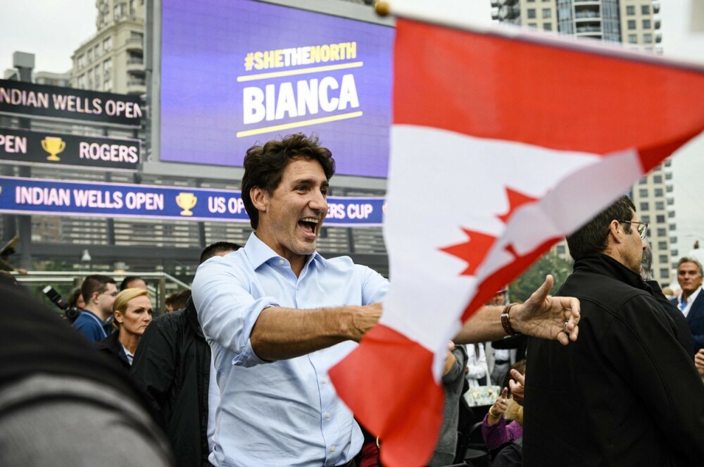 Justin Trudeau, criticat pentru că a îmbrățișat-o pe Bianca Andreescu. GALERIE FOTO - Imaginea 2