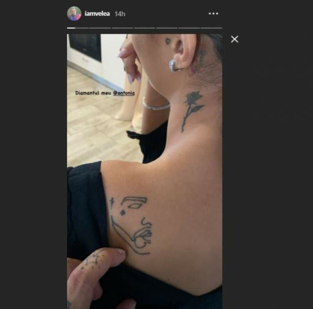Antonia și-a tatuat chipul lui Alex Velea pe spate. FOTO - Imaginea 6