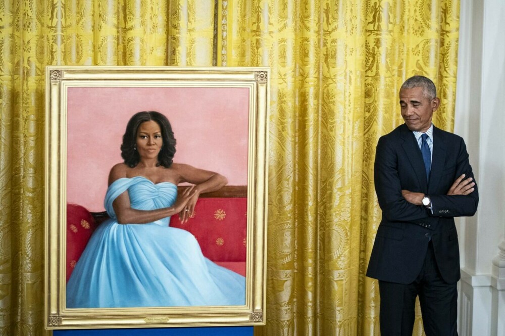 Michelle și Barack Obama, din nou la Casa Albă. Au fost dezvelite portretele lor oficiale VIDEO, GALERIE FOTO - Imaginea 1