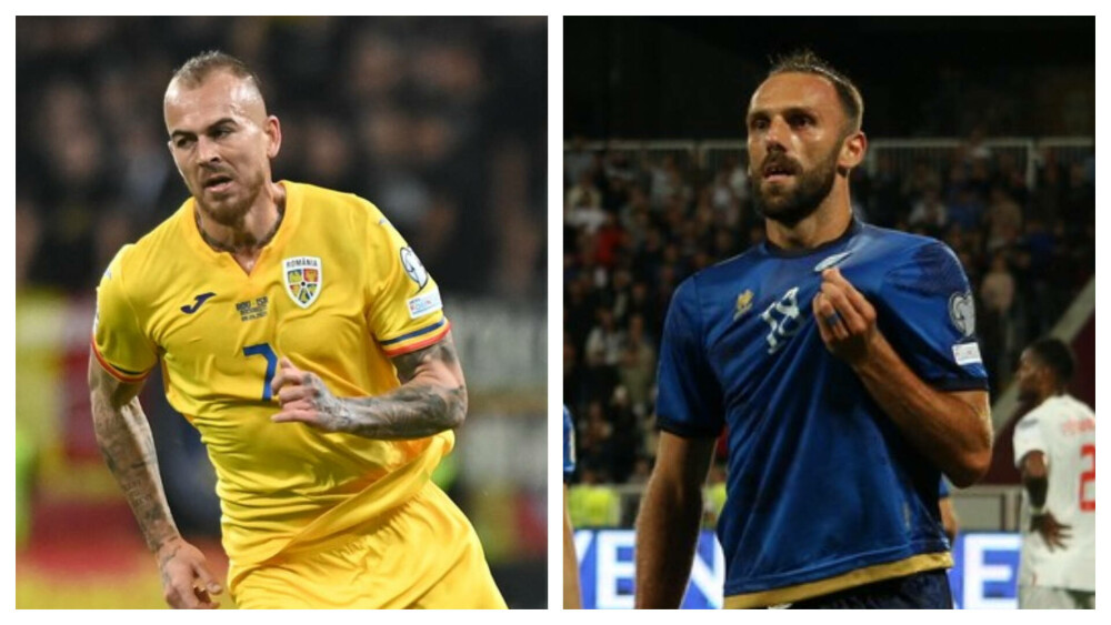 România - Kosovo 2-0, în preliminariile EURO 2024. Două goluri înscrise pe finalul unui meci dramatic, întrerupt 50 de minute - Imaginea 1