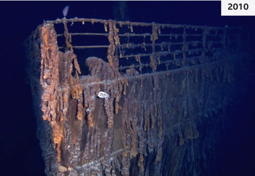 Noi imagini uimitoare cu epava Titanicului. Un element iconic din celebra scenă a filmului a dispărut pentru totdeauna | FOTO - Imaginea 3