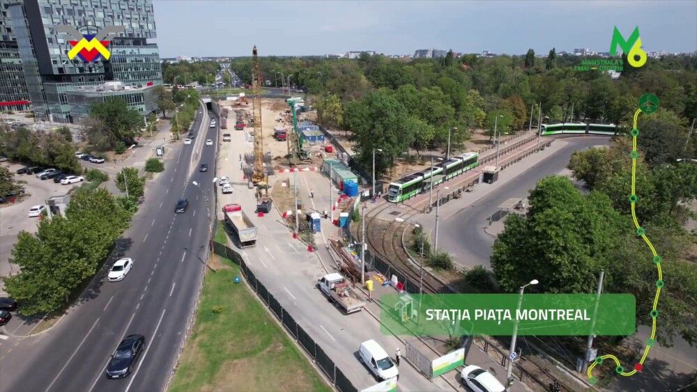 Cum evoluează lucrările la linia de metrou către Aeroportul Otopeni. Imagini din dronă cu șantierele. VIDEO - Imaginea 4