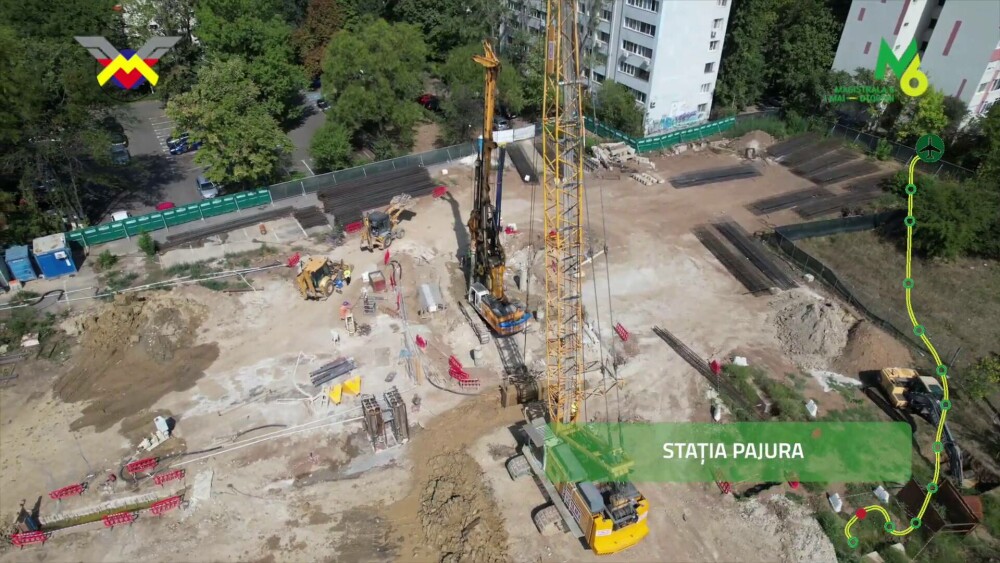 Cum evoluează lucrările la linia de metrou către Aeroportul Otopeni. Imagini din dronă cu șantierele. VIDEO - Imaginea 7