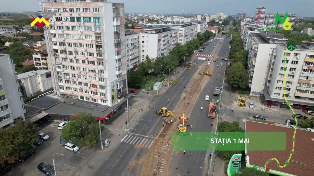 Cum evoluează lucrările la linia de metrou către Aeroportul Otopeni. Imagini din dronă cu șantierele. VIDEO - Imaginea 8