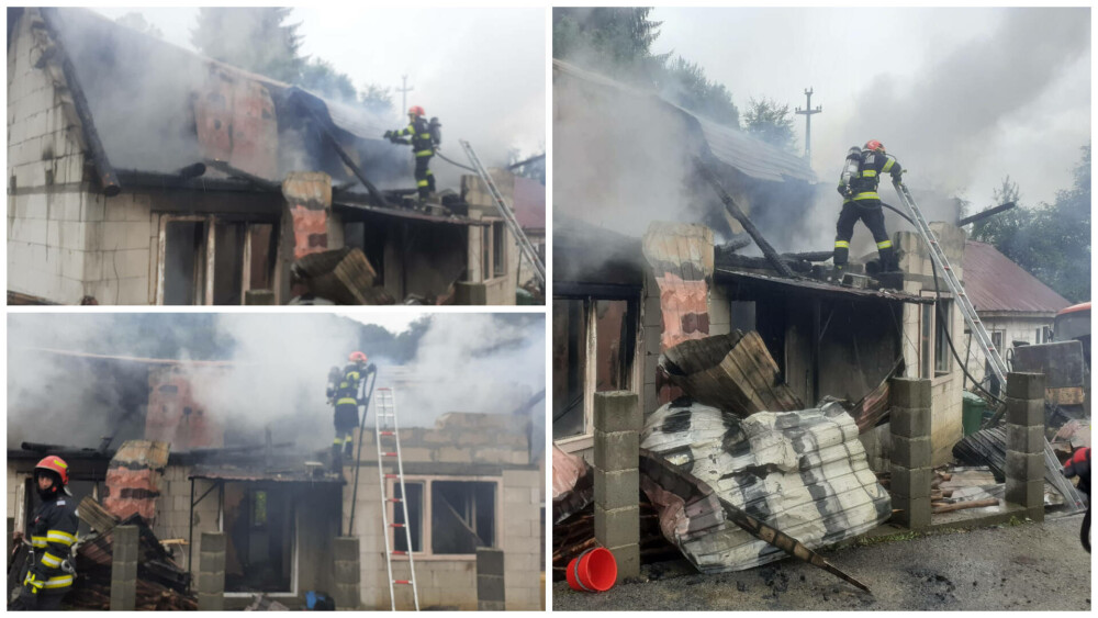 Tragedie în Bistrița-Năsăud. Un bebeluș de câteva luni a murit într-un incendiu care a distrus casa bunicii sale - Imaginea 1