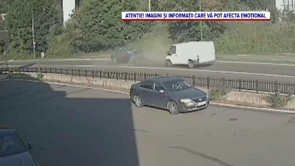 Accident cu cinci răniți, pe DN1 în Brașov. O cameră de supraveghere a surprins momentul impactului - Imaginea 1