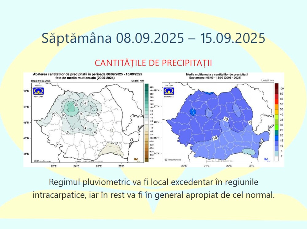 Cum va fi vremea în septembrie și prima parte din octombrie. Temperaturi și precipitații | HARTĂ - Imaginea 3