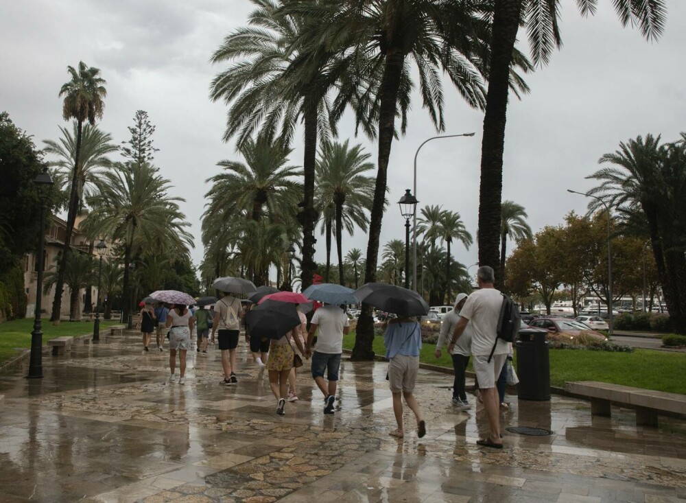 Haos pe aeroportul din Mallorca. Ploile torențiale au provocat întârzieri și anulări de zboruri. GALERIE FOTO - Imaginea 6
